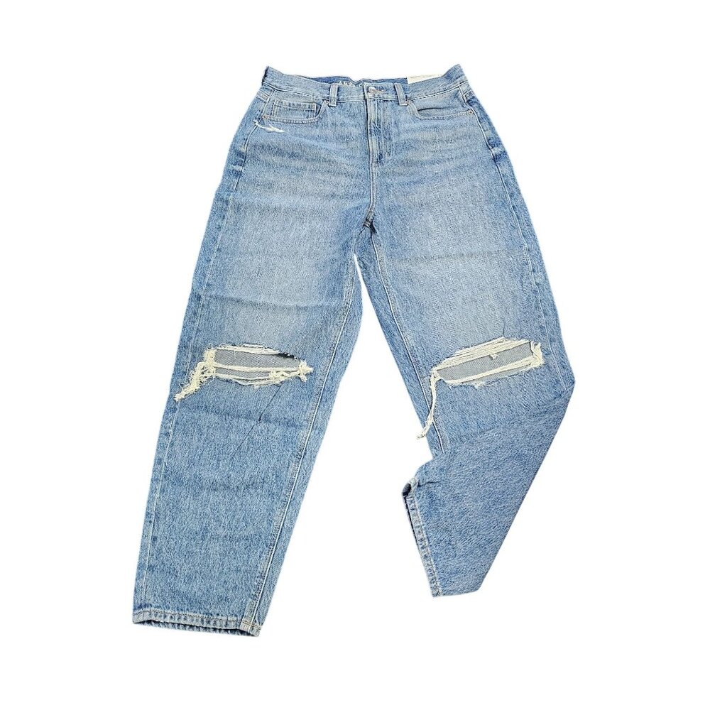 American Eagle Outfitters Light Blue Distressed High-Rise Jeans